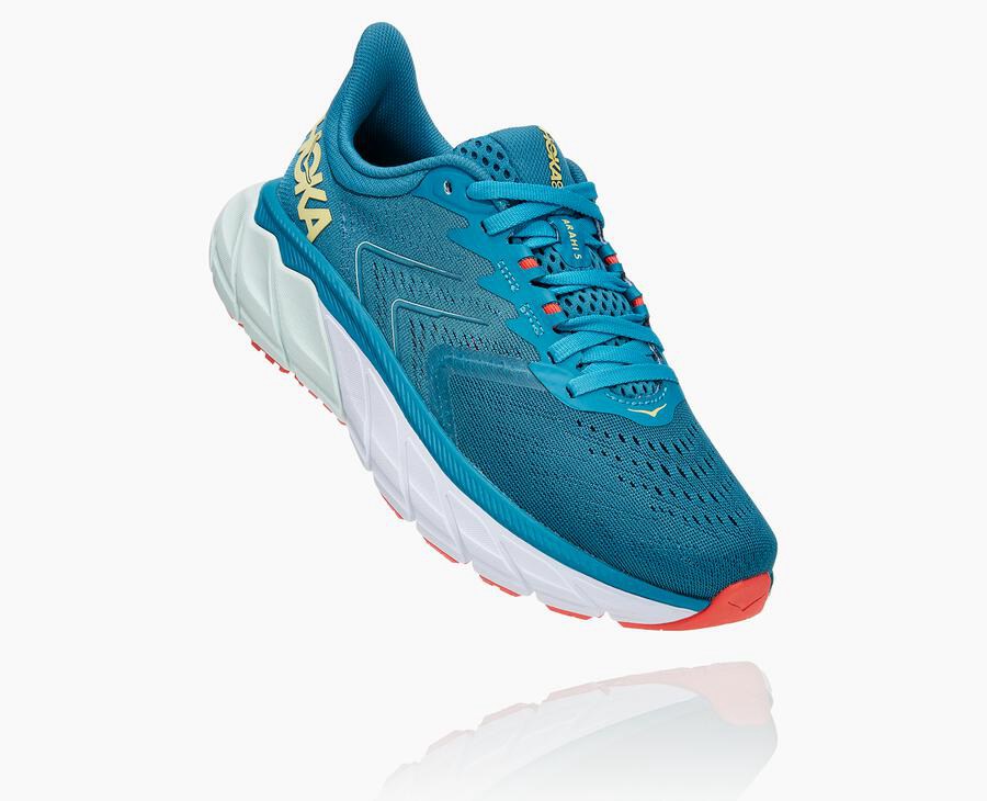 Tenis Hoka One One Mujer Azules/Blancos - Arahi 5 - FJUK56341